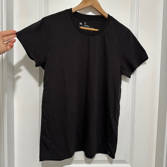 Tentree | Tentree Women’s Seablend Black Crew Neck Short Sleeve Tee Size Large - Picture 2 of 7
